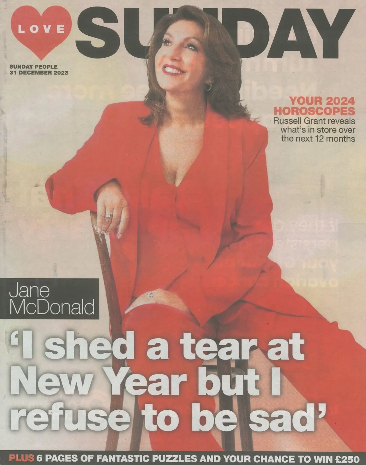 Love Sunday Magazine: Jane McDonald, Nigella Lawson, Nancy Kerrigan, 31.12.23