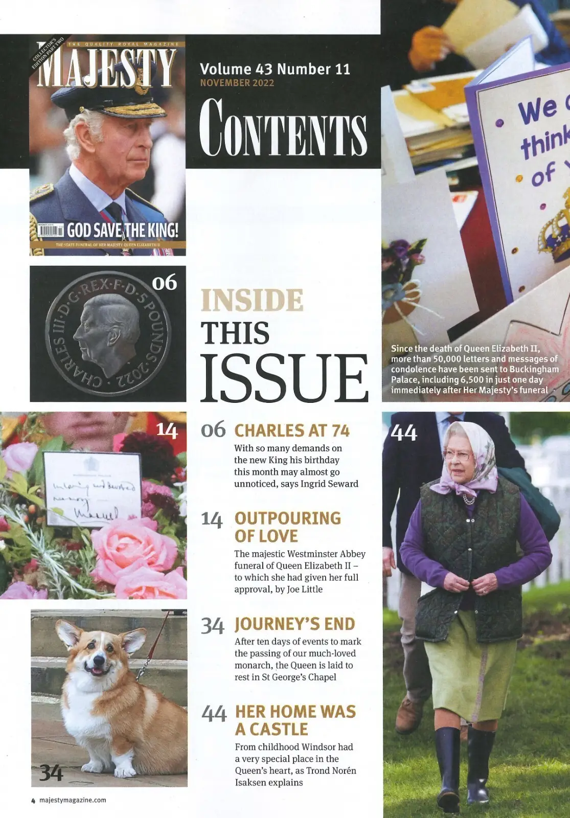 Majesty Magazine Collector Edition, King Charles, Queen Elizabeth, November 2022 - image 2 | Free standard UK delivery included | Discount Quality Products