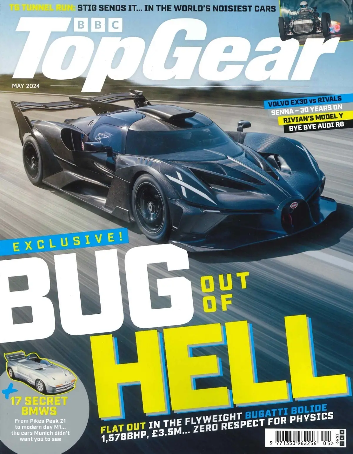 BBC Top Gear Magazine #383, Bugatti Bolide, Rivian R2, Ayrton Senna, May 2024