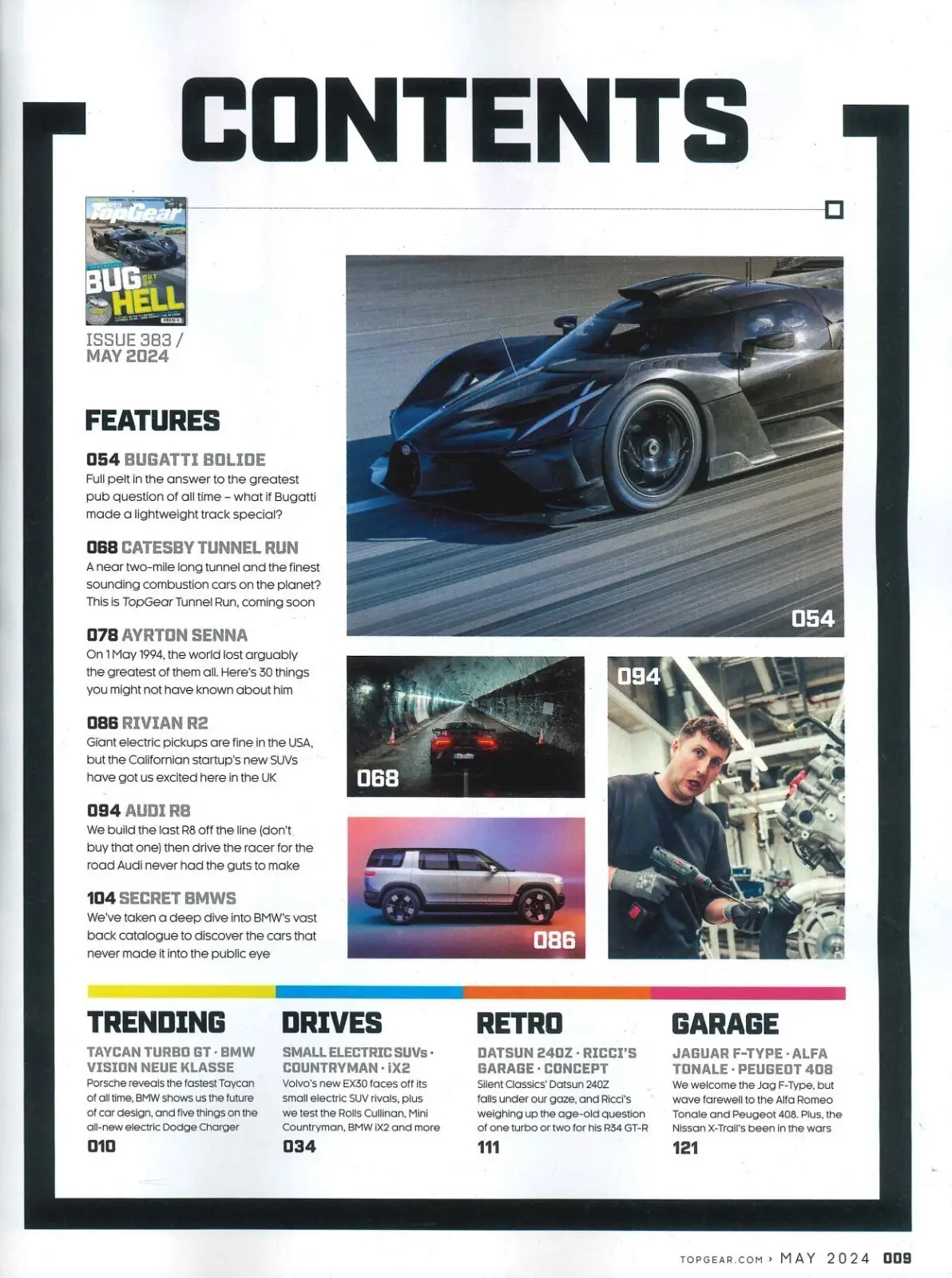 BBC Top Gear Magazine #383 (Subscribers Ed.) Bugatti Bolide, Rivian R2, May 2024 - image 3 | Free standard UK delivery included | Discount Quality Products