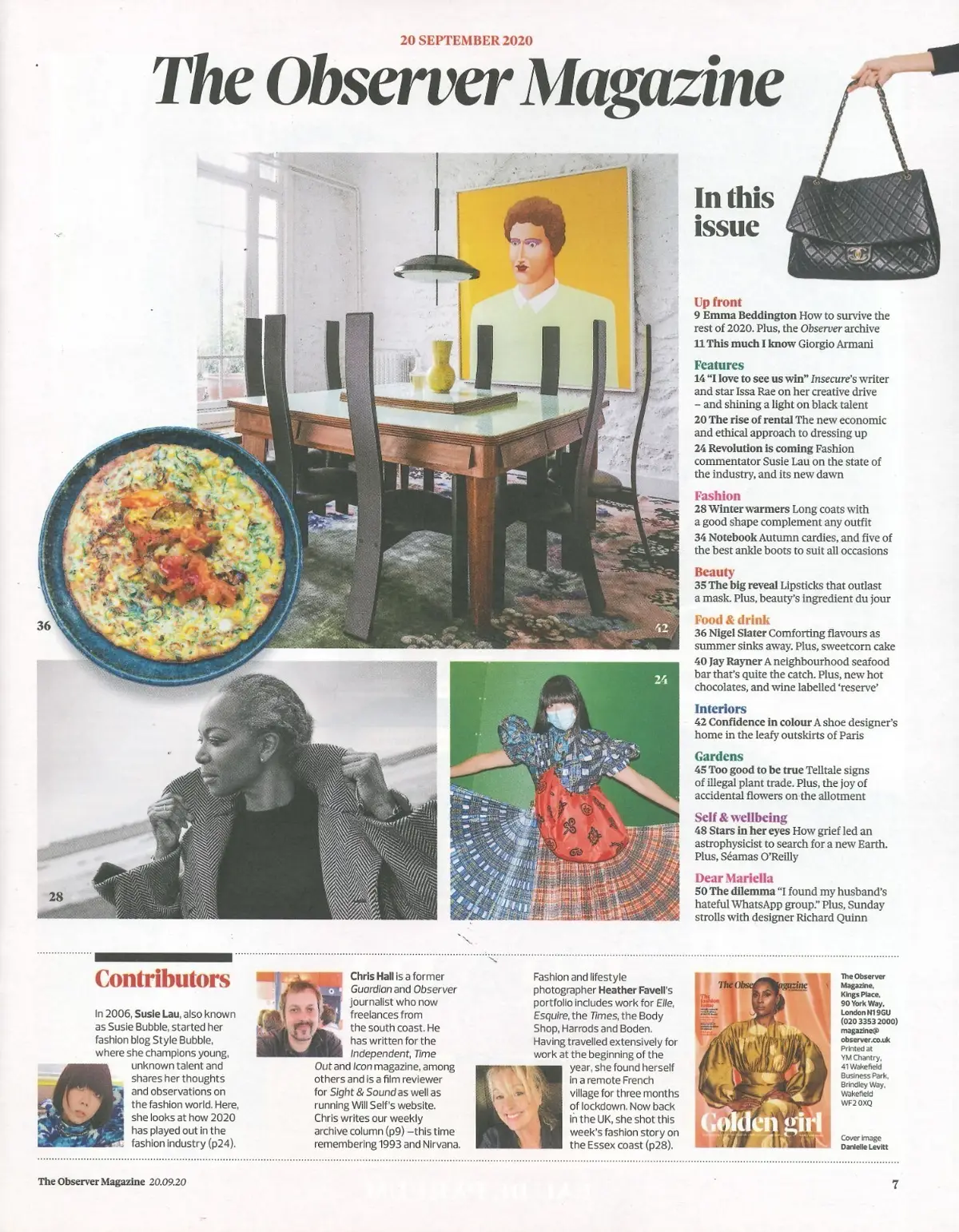 Observer Magazine: Issa Rae, Giorgio Armani, Richard Quinn, Fashion, 20.9.20 - image 2 | Free standard UK delivery included | Discount Quality Products