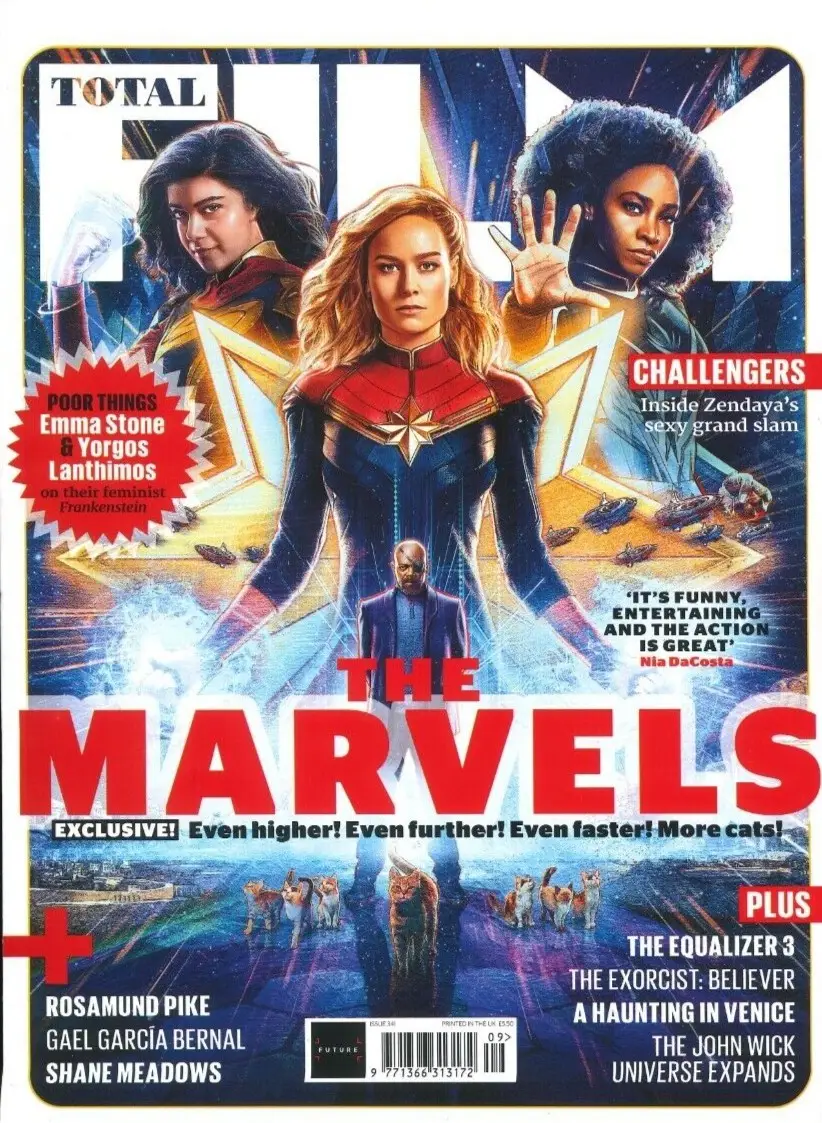 Total Film Magazine, The Marvels & Behind The Scenes Warner Bros. Sept 2023 - image 3 | Free standard UK delivery included | Discount Quality Products