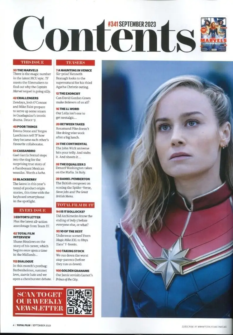 Total Film Magazine, The Marvels & Behind The Scenes Warner Bros. Sept 2023 - image 4 | Free standard UK delivery included | Discount Quality Products