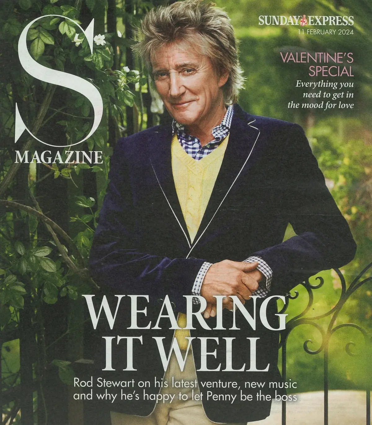 Sunday Express Magazine: Rod Stewart, Valentine's Special, Fashion, 11.2.24