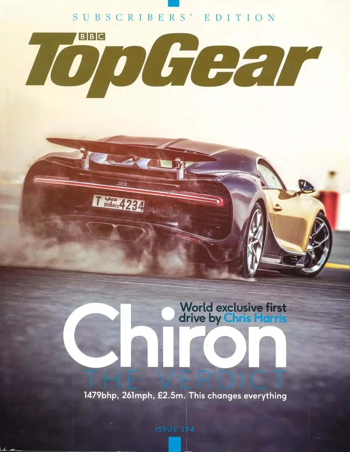 BBC Top Gear Magazine Issue #294, Bugatti Chiron, McLaren 720S, F1, April 2017
