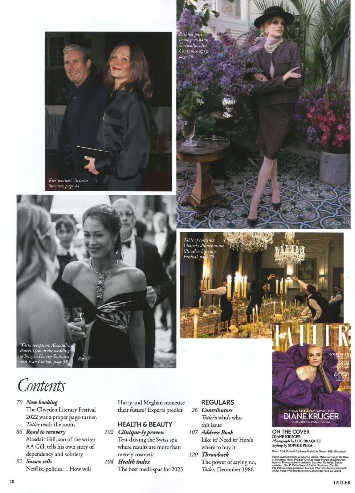TATLER Magazine, Diane Kruger, Marlowe, Prince Harry & Meghan, AA Gill, Jan 2023 - image 3 | Free standard UK delivery included | Discount Quality Products