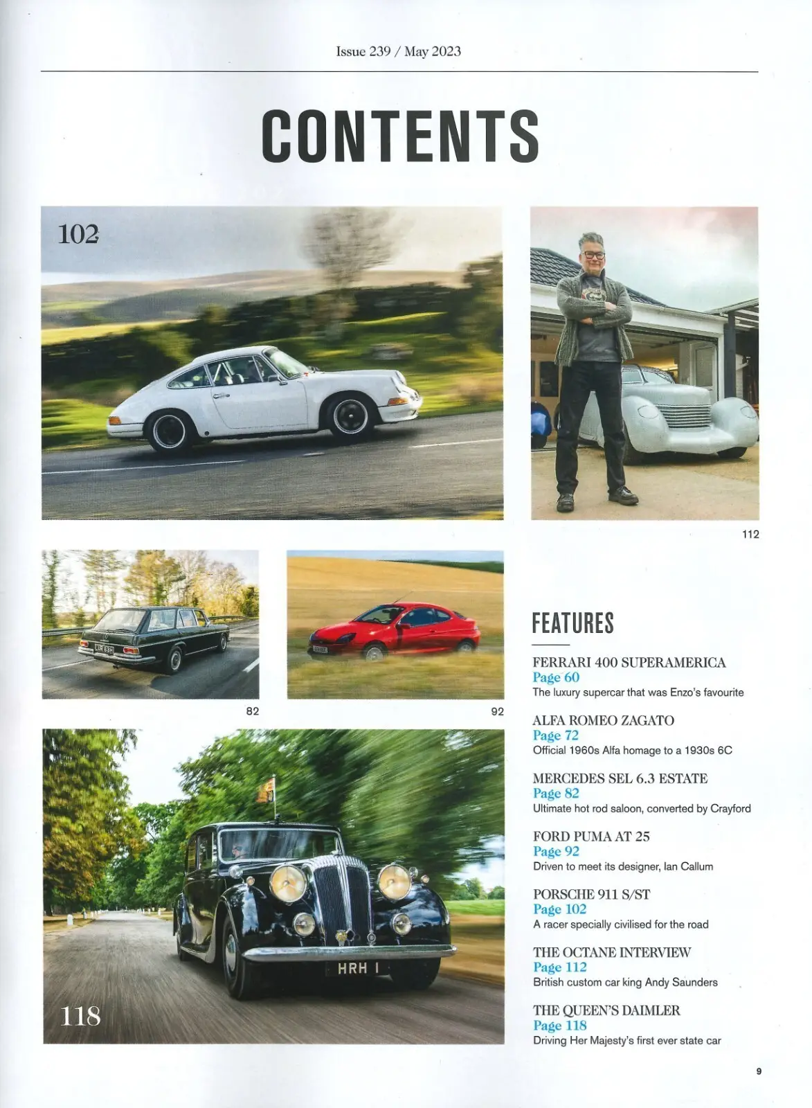 Octane Magazine #239, Ferrari Superamerica, Alfa Romeo 6C, Porsche 911, May 2023 - image 3 | Free standard UK delivery included | Discount Quality Products