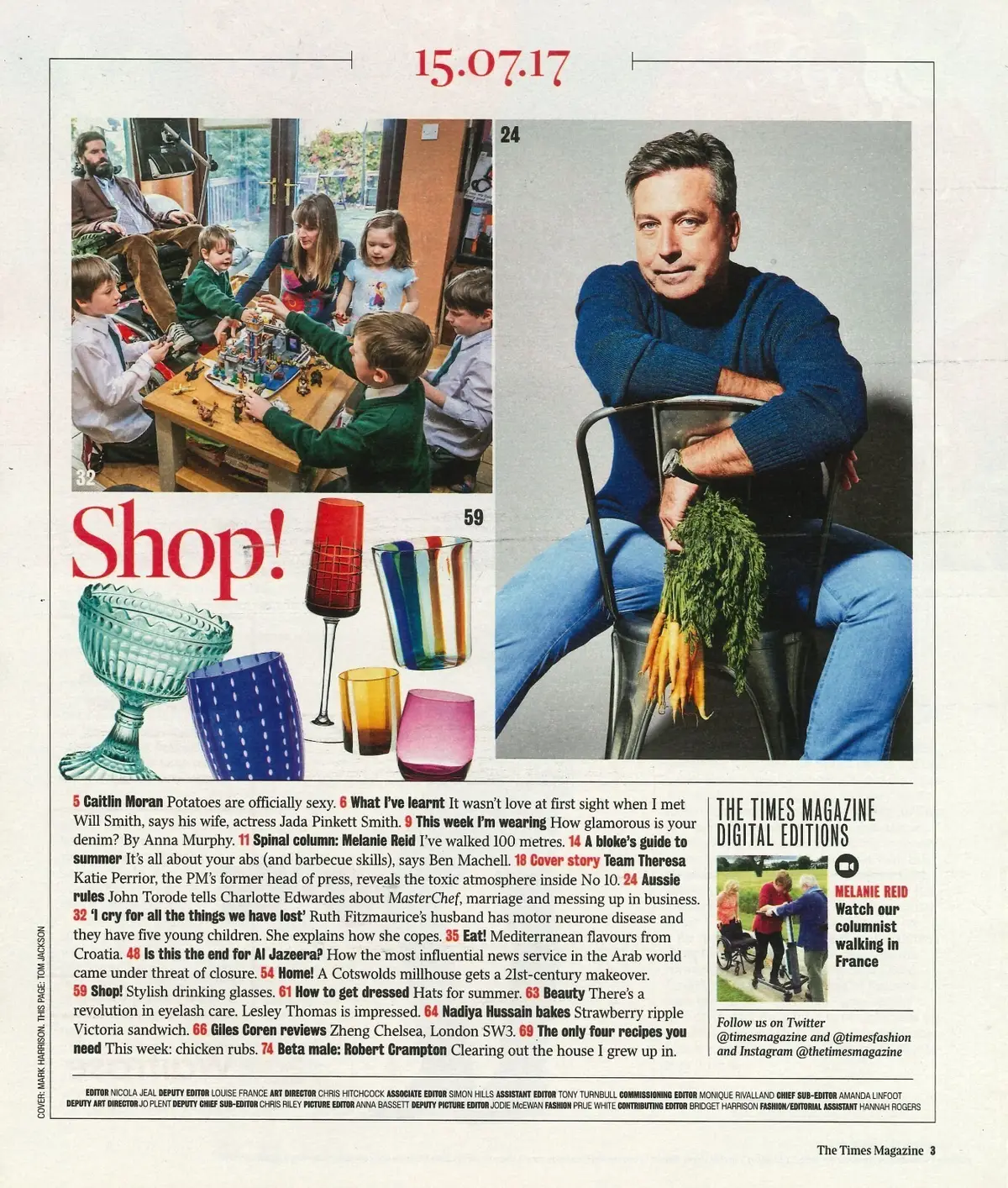 Times Magazine: Katie Perrior, Jada Smith, John Torode, Nadiya Hussain, 15.7.17 - image 2 | Free standard UK delivery included | Discount Quality Products