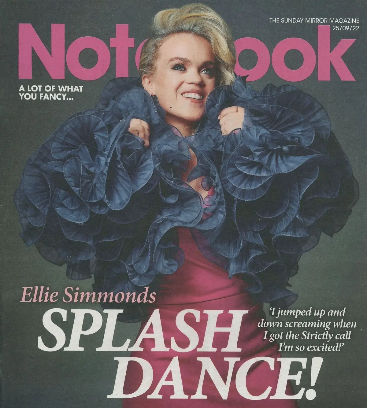 Sunday Mirror Notebook Magazine: Ellie Simmonds, Abbey Clancy, Fashion, 25.9.22