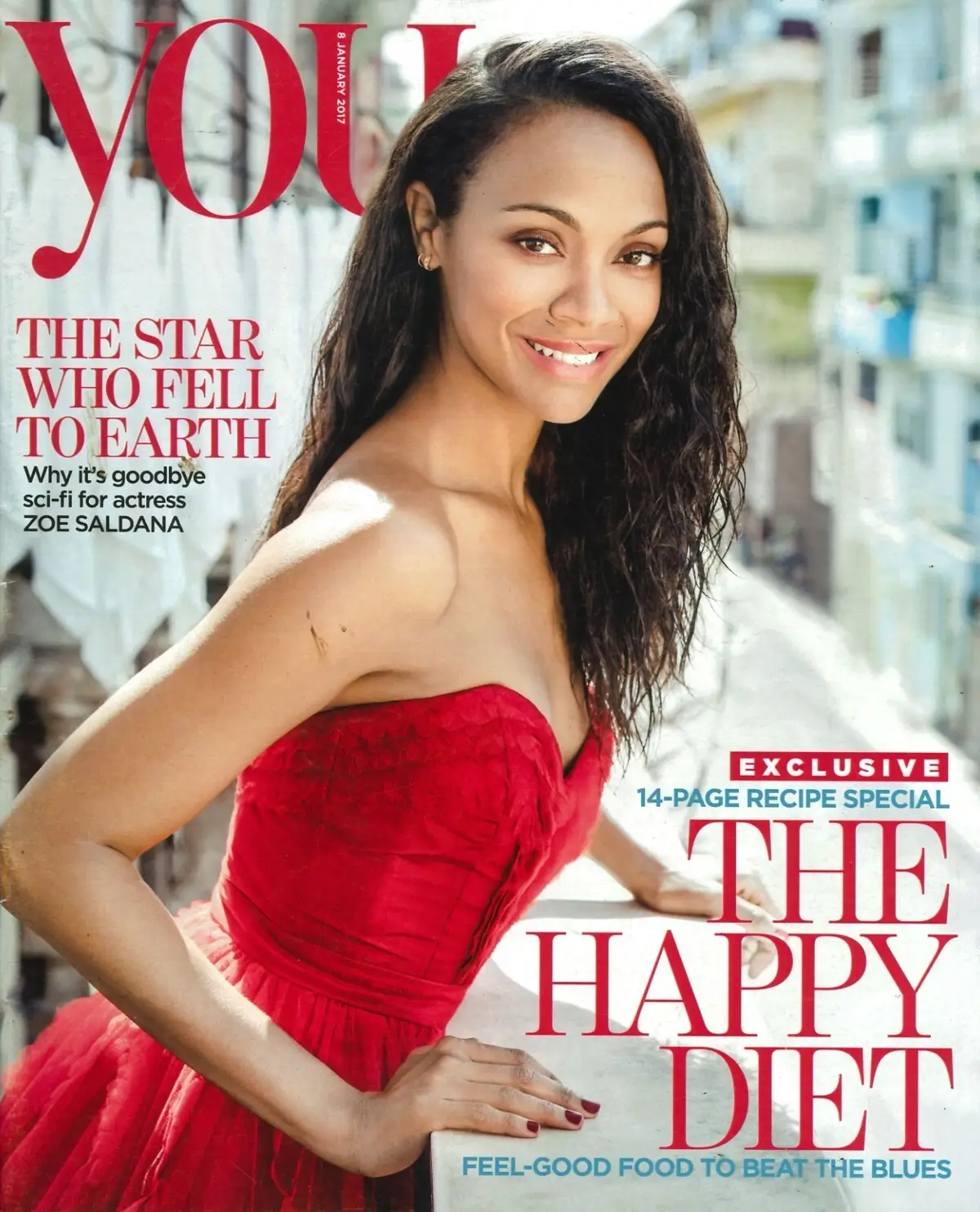 You Magazine: Zoe Saldana, Sonoya Mizuno, Rachel Kelly Recipes, Fashion, 8.1.17 - Magazines, Books | Free standard UK delivery included | Discount Quality Products