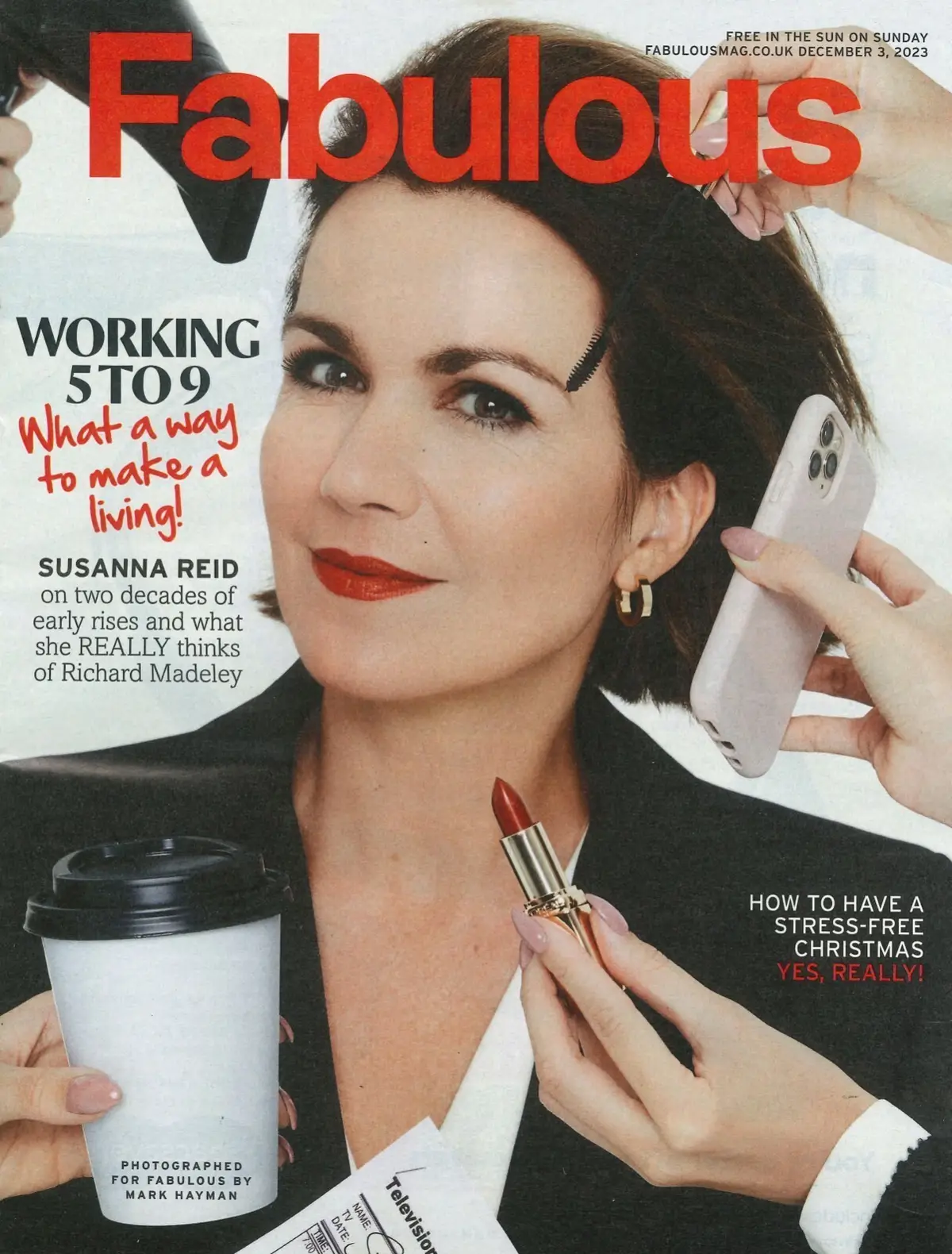 Fabulous Magazine: Susanna Reid, Gaby Roslin, Sally Morgan, Fashion, 3.12.23