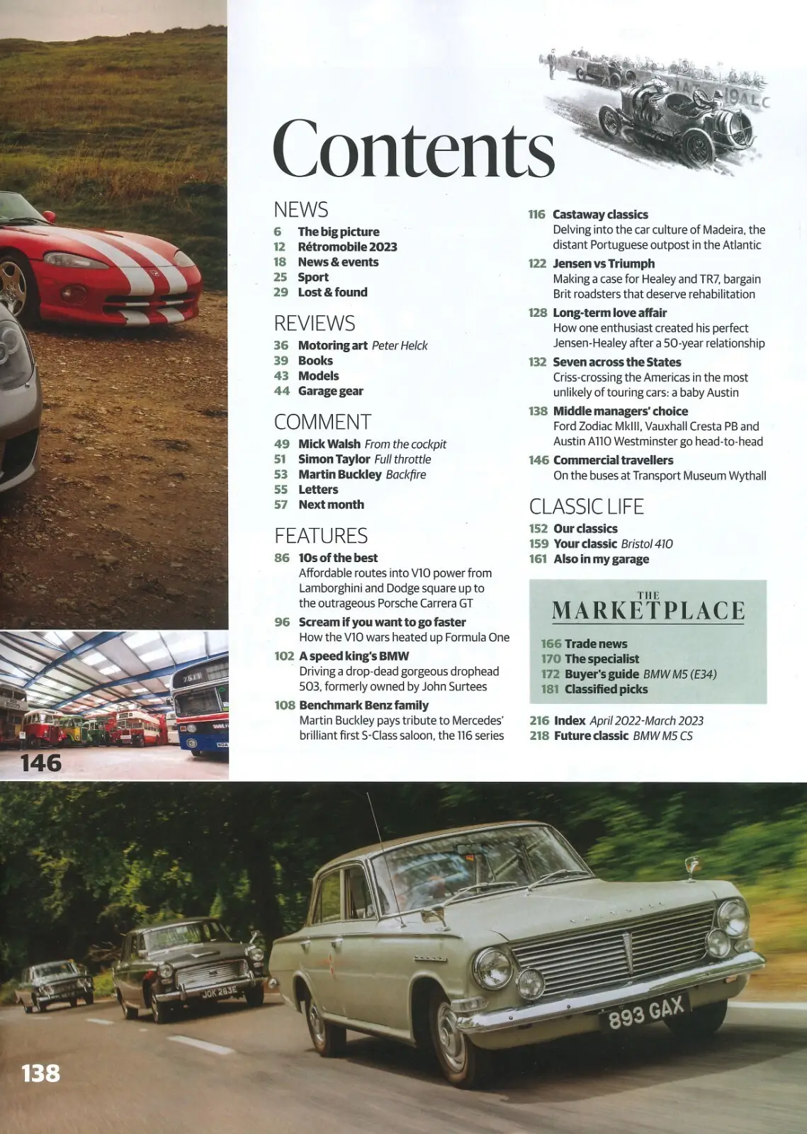 Classic & Sports Car Magazine, Lambo Gallardo, Dodge Viper, Porsche, April 2023 - image 3 | Free standard UK delivery included | Discount Quality Products