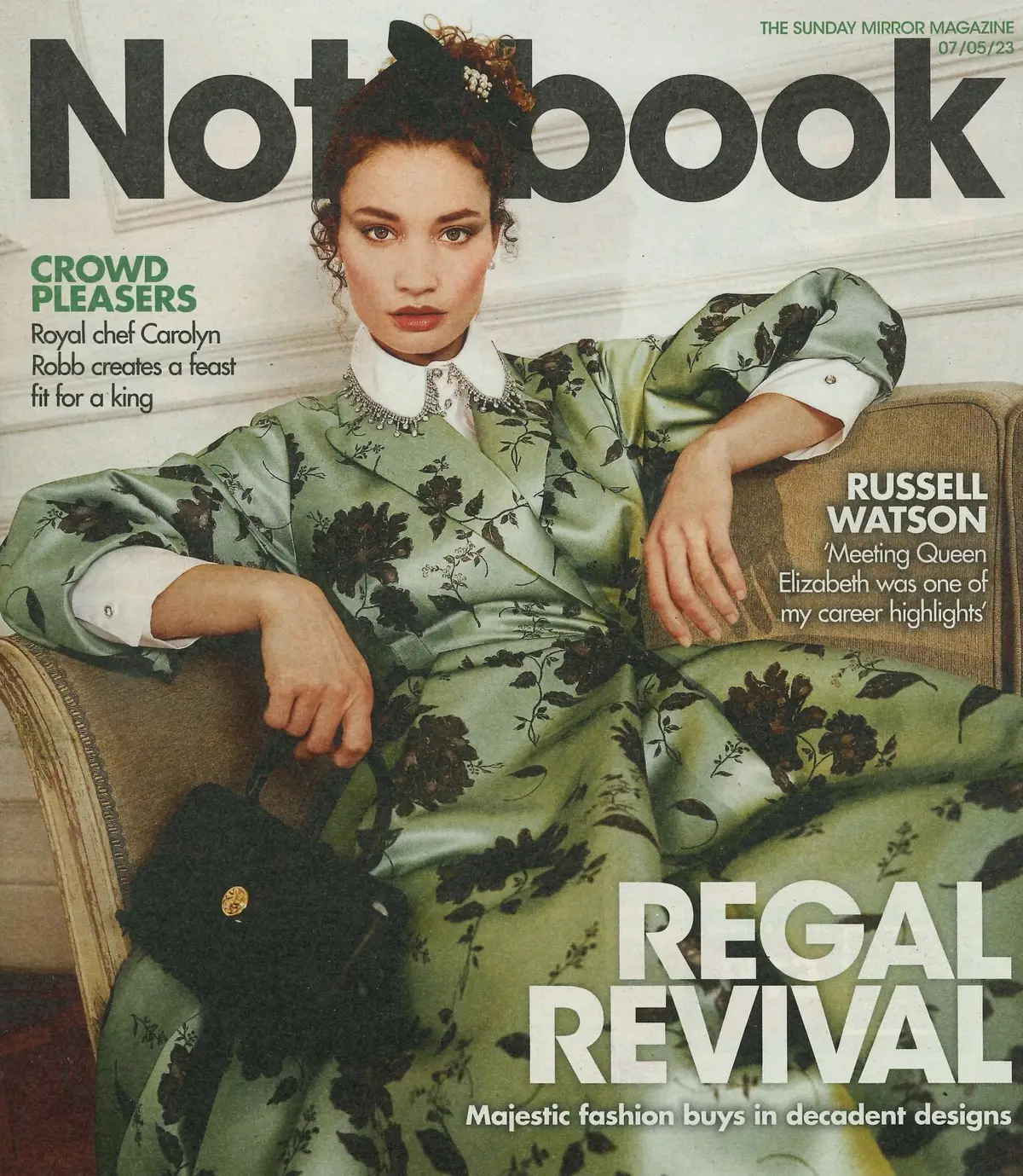 Sunday Mirror Notebook Magazine, Russell Watson, Billie Shepherd, Odudu, 7.5.23