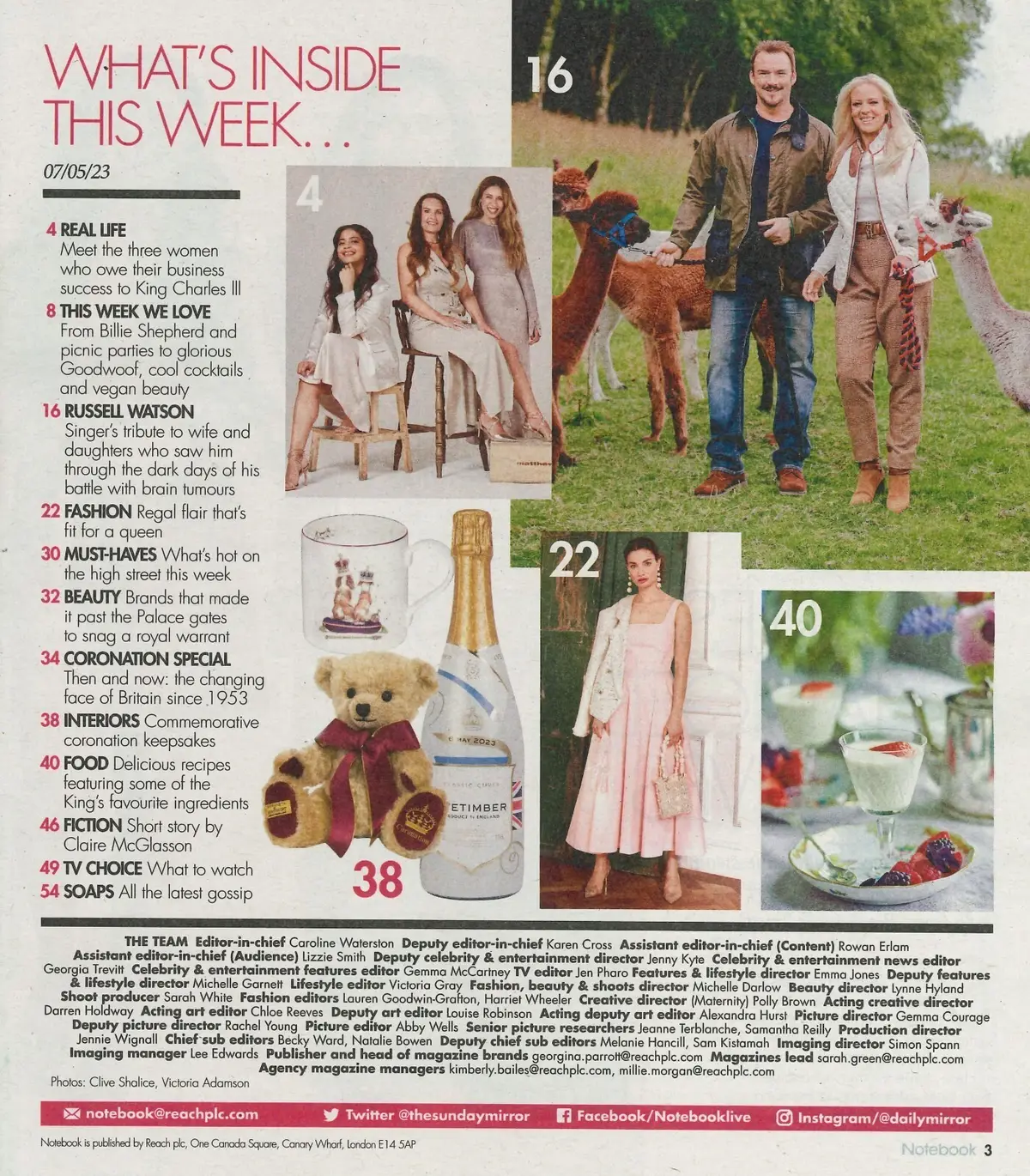Sunday Mirror Notebook Magazine, Russell Watson, Billie Shepherd, Odudu, 7.5.23 - image 2 | Free standard UK delivery included | Discount Quality Products