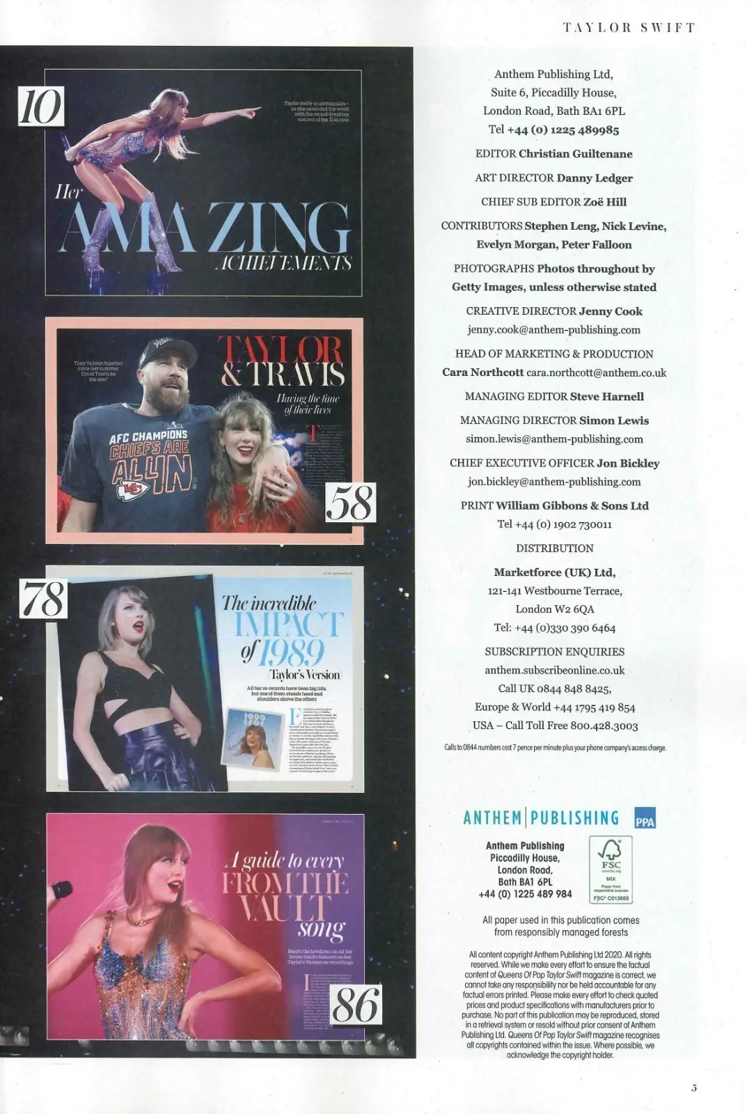 Taylor Swift Magazine: Queens of Pop, Eras Tour, Grammys, Music, Spring 2024 - image 3 | Free standard UK delivery included | Discount Quality Products
