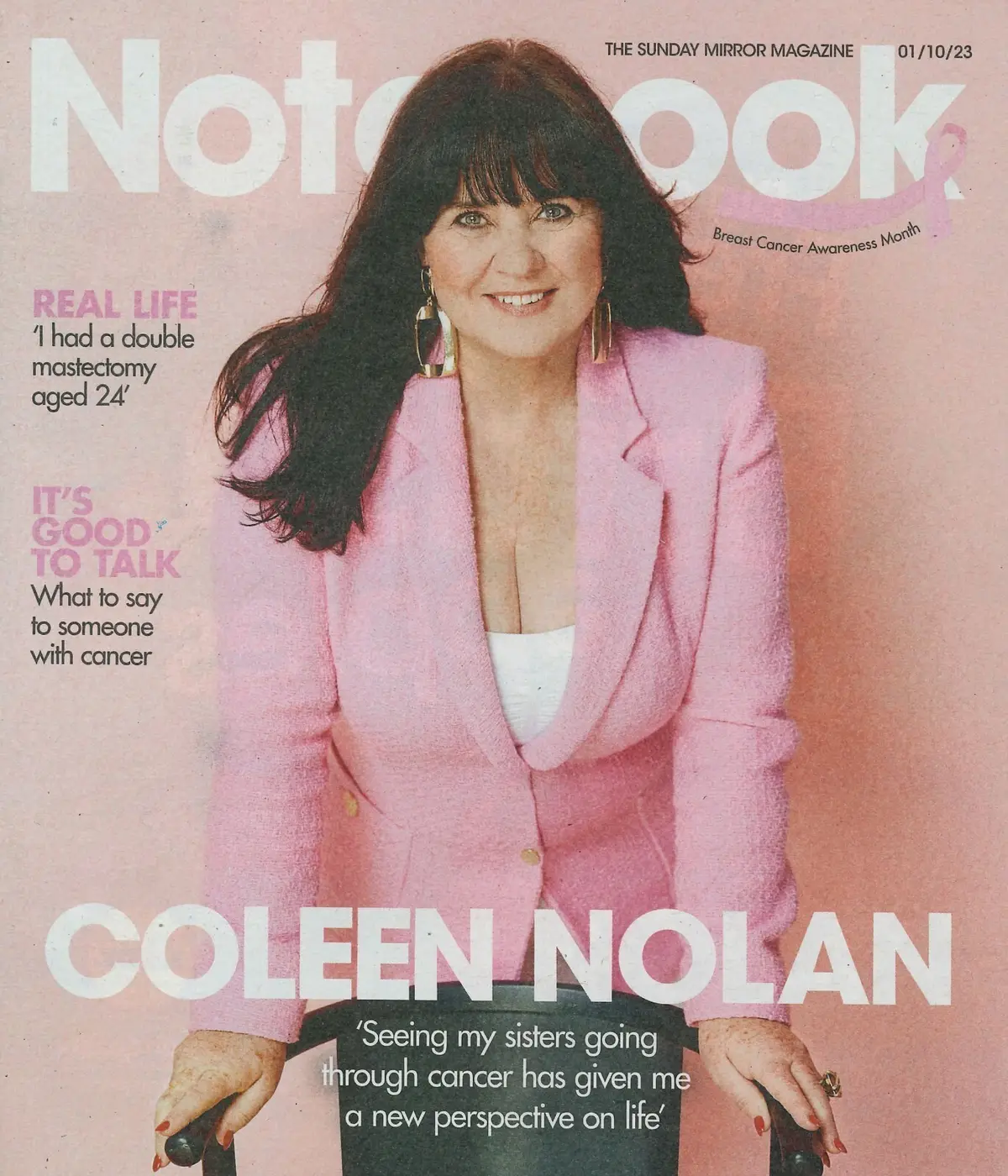 Sunday Mirror Notebook Magazine: Coleen Nolan, Amanda Mealing, Fashion, 1.10.23