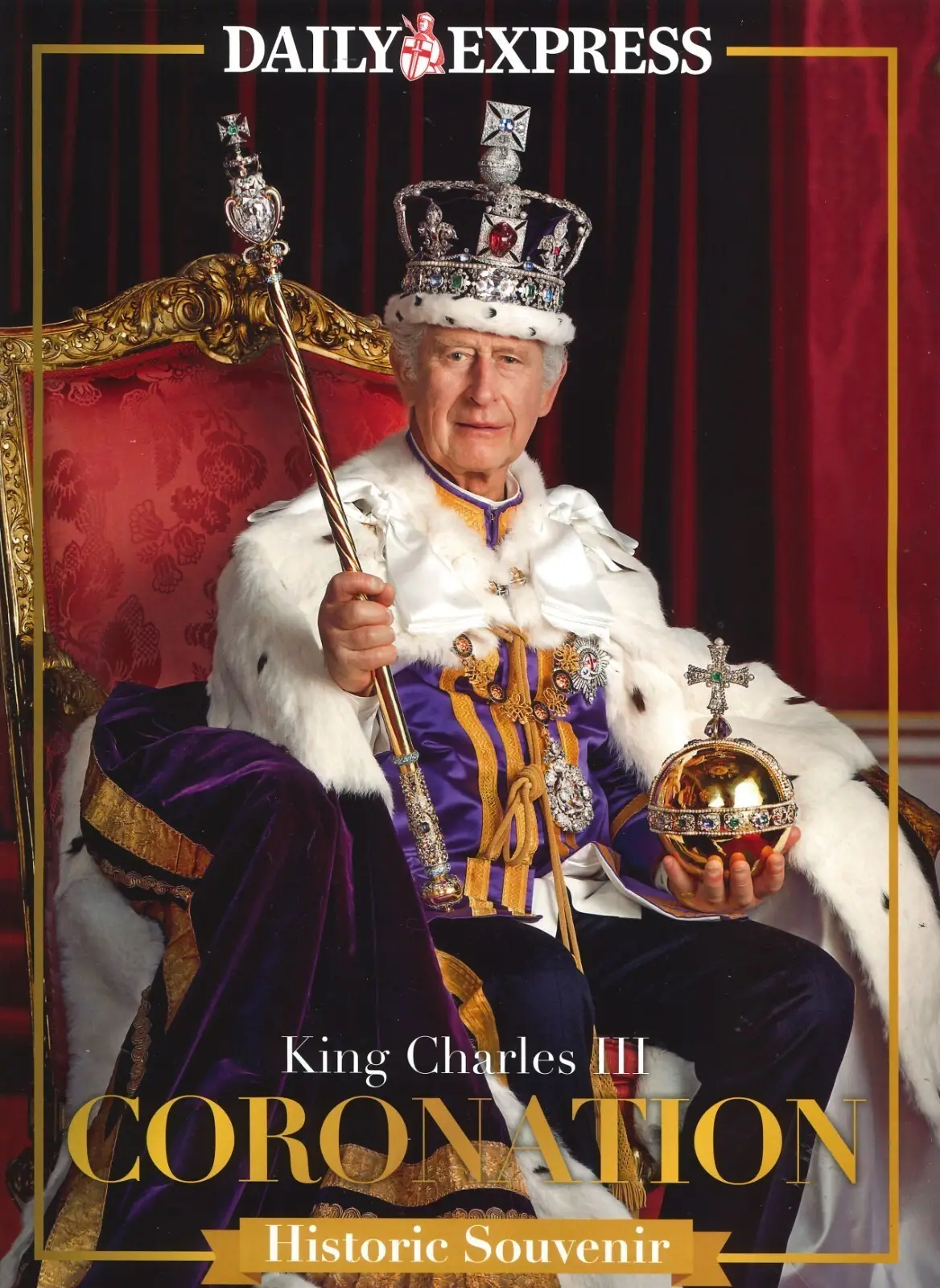 Daily Express Magazine, King Charles III &amp; Camilla Coronation, Historic Souvenir