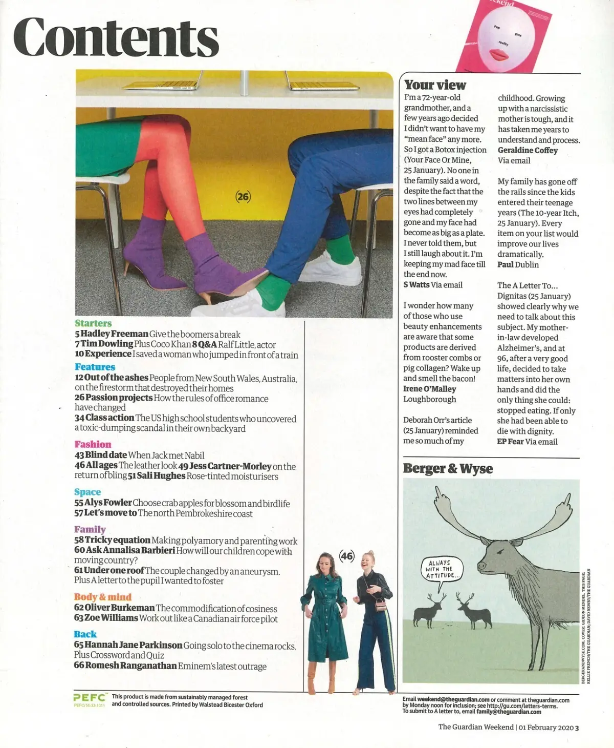 Guardian Weekend Magazine: Australian Firestorm, Ralf Little, Fashion, 1.2.20 - image 2 | Free standard UK delivery included | Discount Quality Products