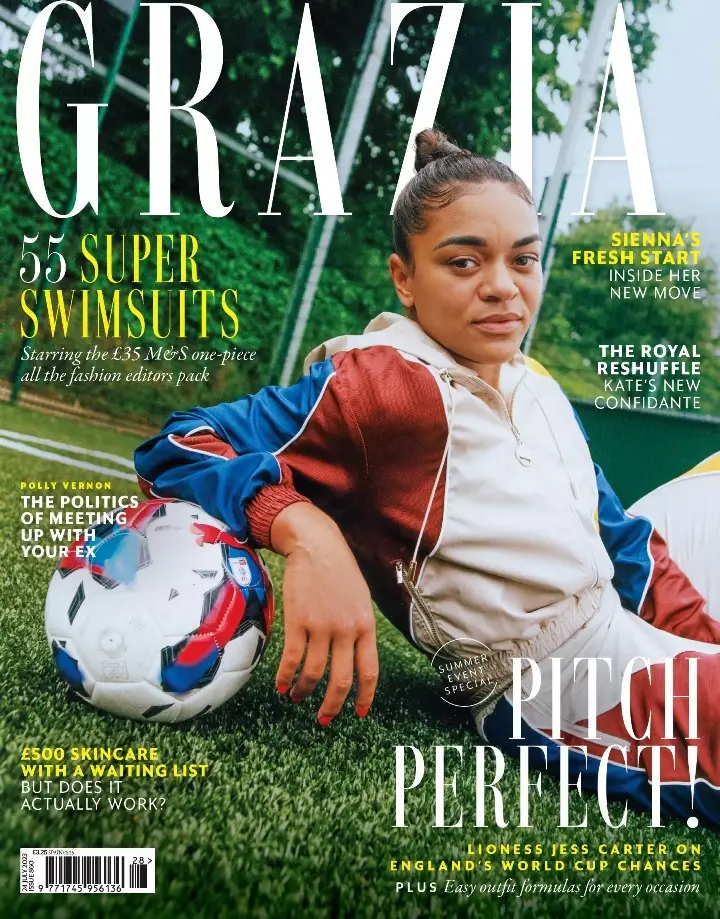 Grazia Magazine, England Lioness Jess Carter World Cup, Sienna Miller, 24.7.23