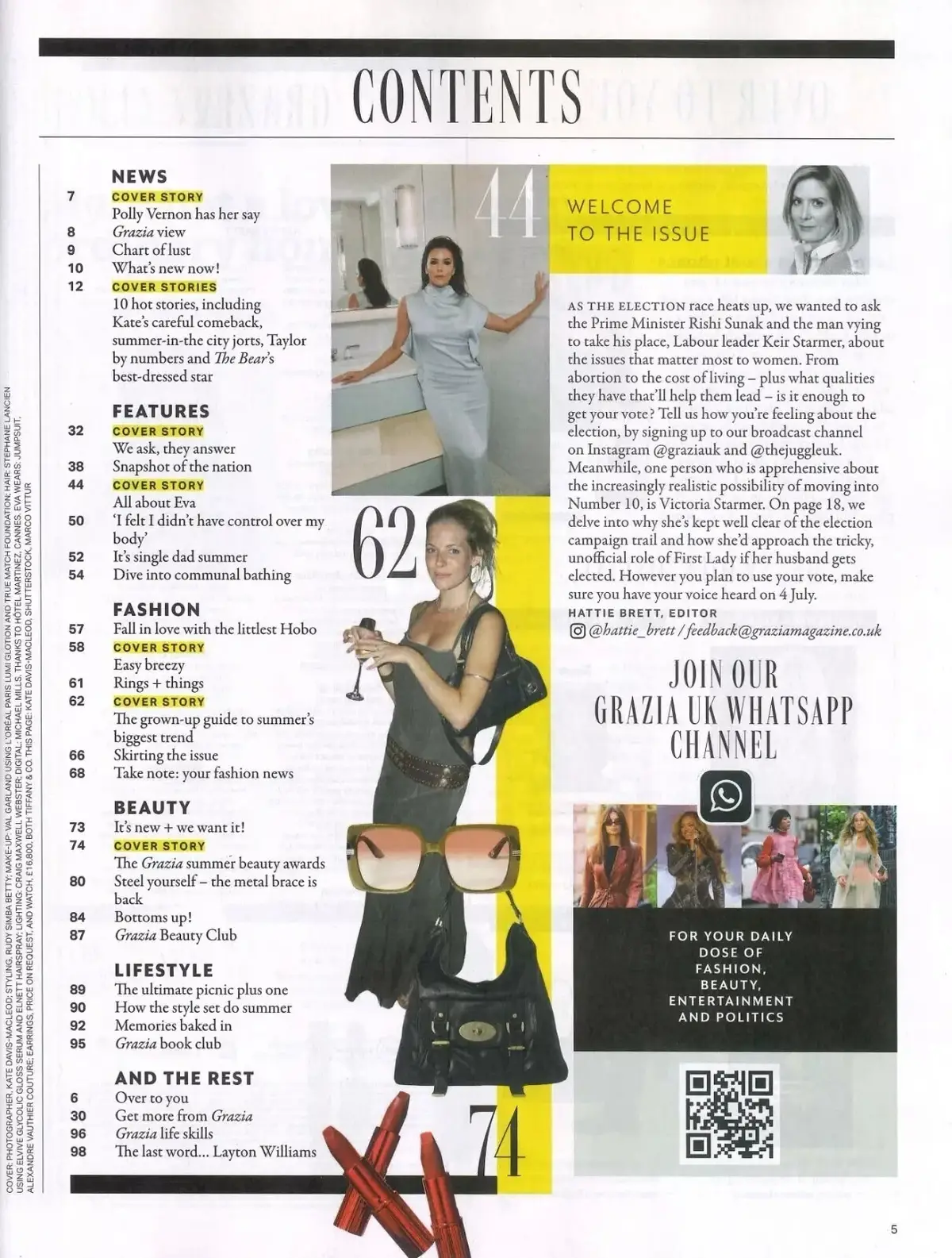 Grazia Magazine: Eva Longoria, Princess Kate, Kier Starmer, Rishi Sunak, 8.7.24 - image 2 | Free standard UK delivery included | Discount Quality Products