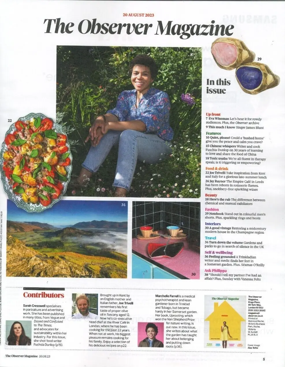 Observer Magazine, Jay Rayner, Joe Trivelli, Eva Wiseman, Sarah C., 20.8.23 - image 2 | Free standard UK delivery included | Discount Quality Products