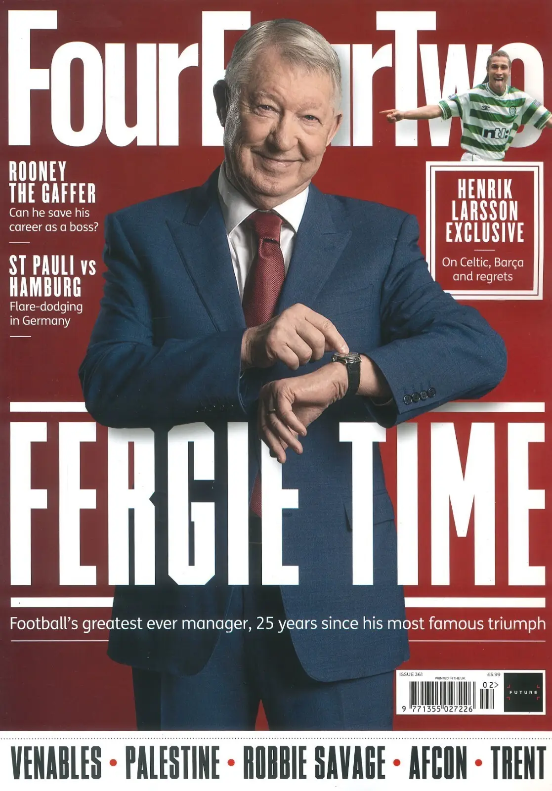 FourFourTwo Magazine: Alex Ferguson, Wayne Rooney, Football, Soccer, Feb 2024