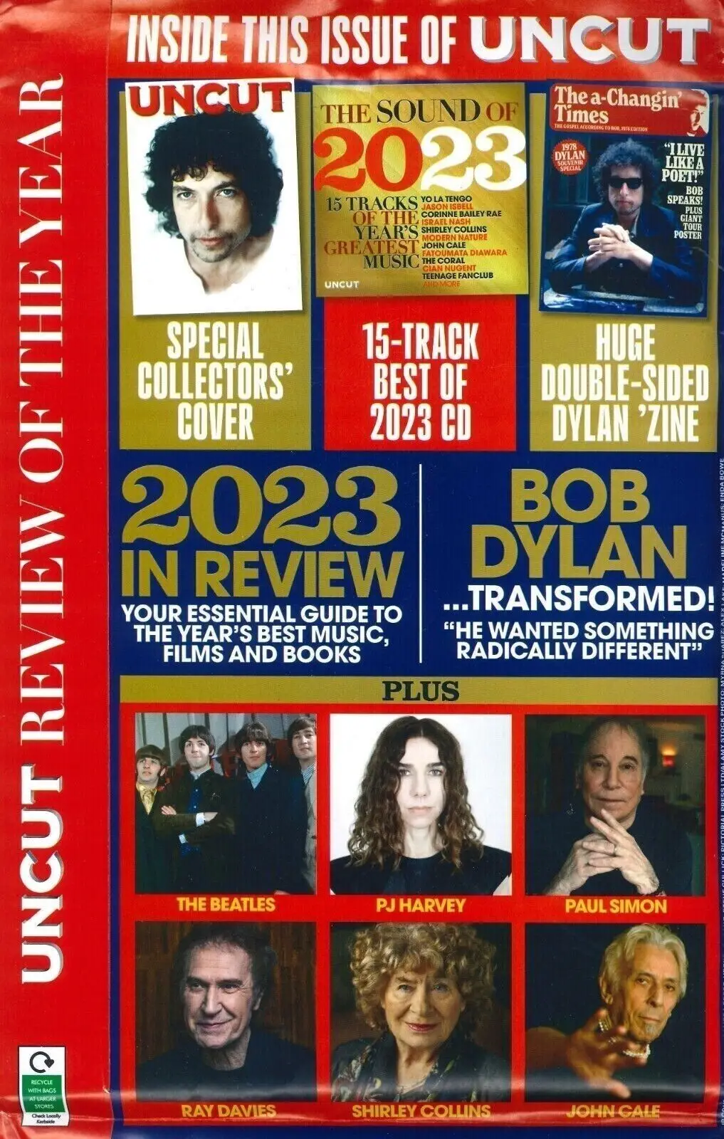 Uncut Magazine Free CD, Giant Poster, Bob Dylan, Beatles Review of the Year 2023 - image 2 | Free standard UK delivery included | Discount Quality Products