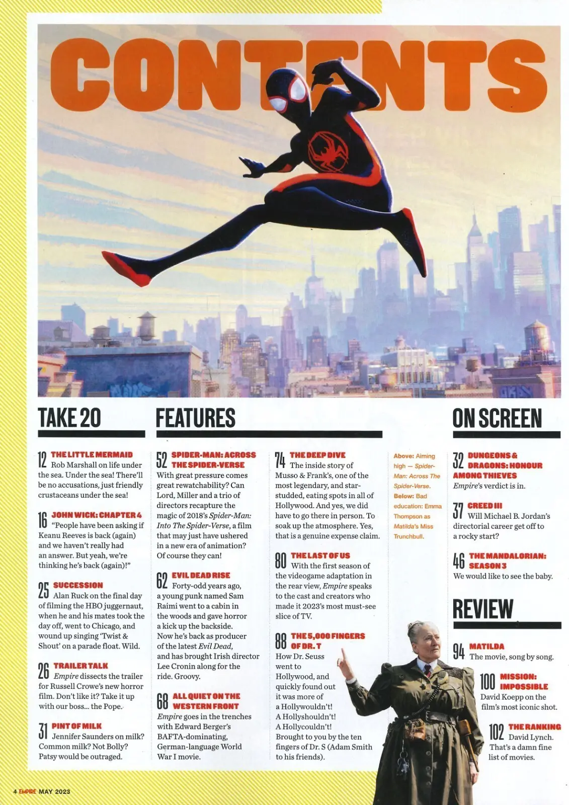 Empire Magazine, Spider-Man: Across the Spider-Verse, The Last of Us, May 2023 - image 2 | Free standard UK delivery included | Discount Quality Products