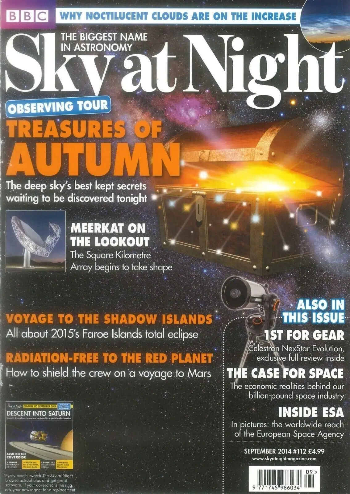 BBC Sky at Night Astronomy Magazine #112, Mars Voyage, Eclipse,  September 2014