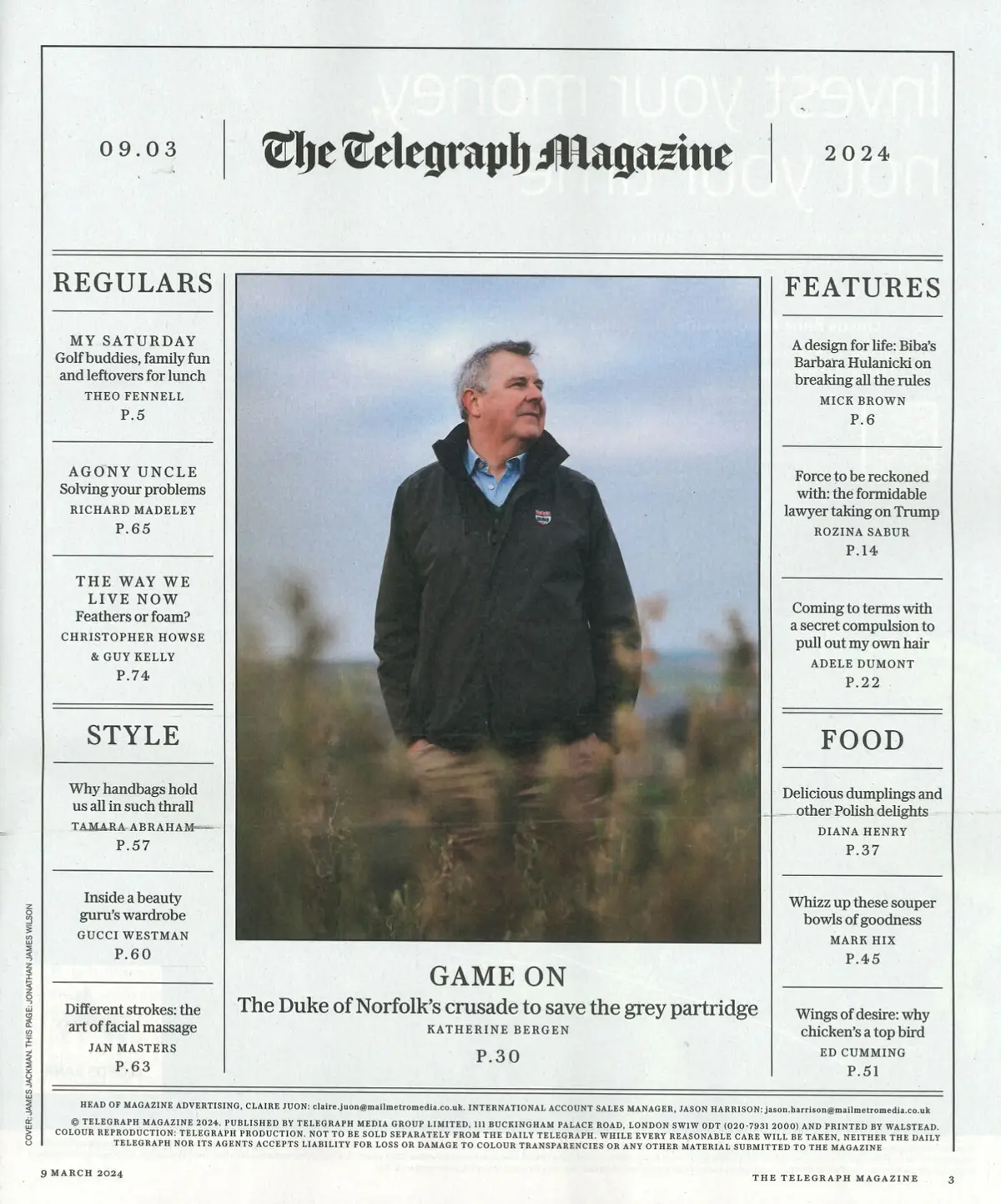 Telegraph Magazine: Bárbara Hulanicki, Biba, Jack Smith, Donald Trump, 9.3.24 - image 2 | Free standard UK delivery included | Discount Quality Products