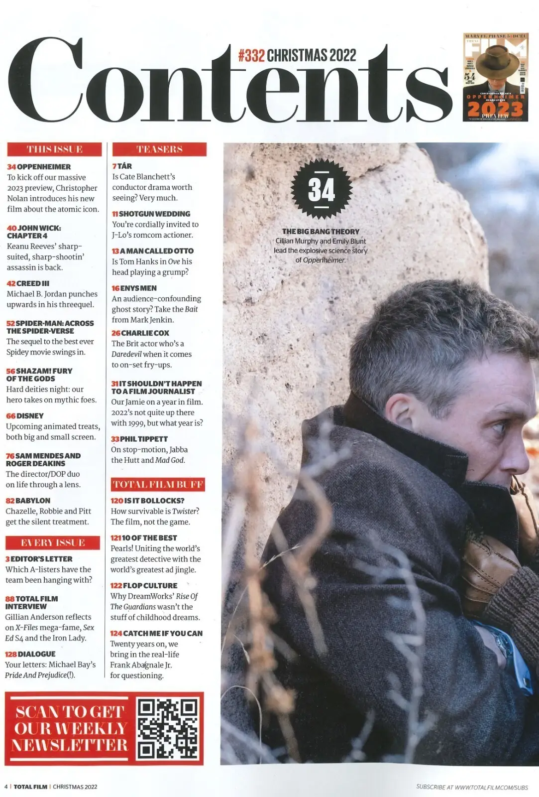 Total Film Magazine, Christopher Nolan's Oppenheimer, Cillian, Christmas 2022 - image 2 | Free standard UK delivery included | Discount Quality Products