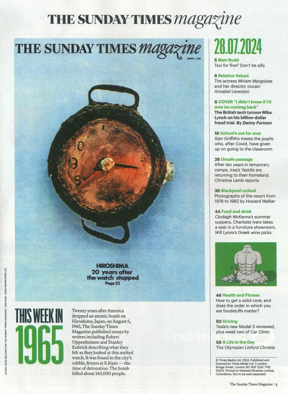 Sunday Times Magazine: Mike Lynch, Miriam Margolyes, Annabel Leventon, 28.7.24 - image 2 | Free standard UK delivery included | Discount Quality Products
