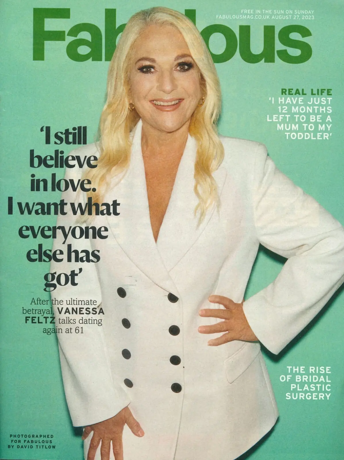 Fabulous Magazine: Vanessa Feltz, Kate Wills, Rose Matafeo, Fashion, 27.8.23