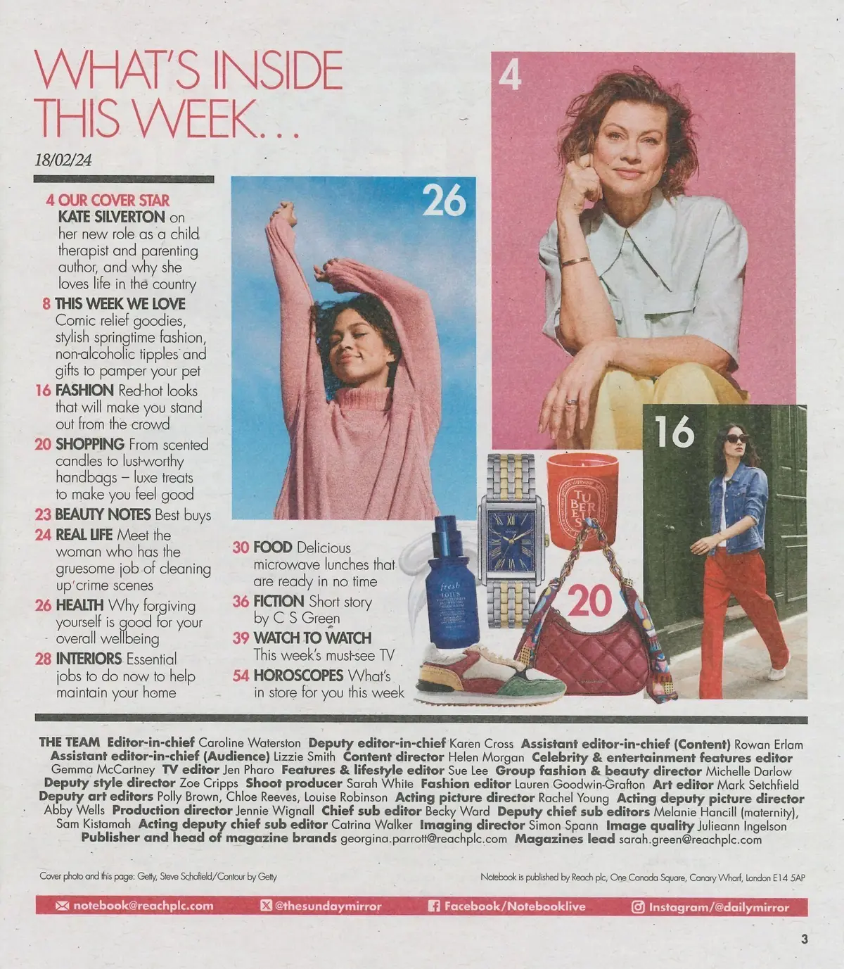 Sunday Mirror Notebook Magazine: Kate Silverton, Russell Grant, Style, 18.2.24 - image 2 | Free standard UK delivery included | Discount Quality Products