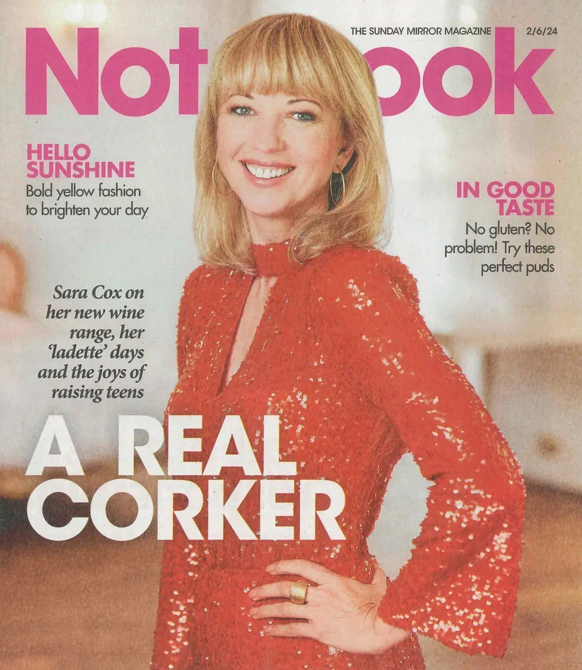 Sunday Mirror Notebook Magazine Sara Cox, Lynsey Crombie, Summer Fashion, 2.6.24