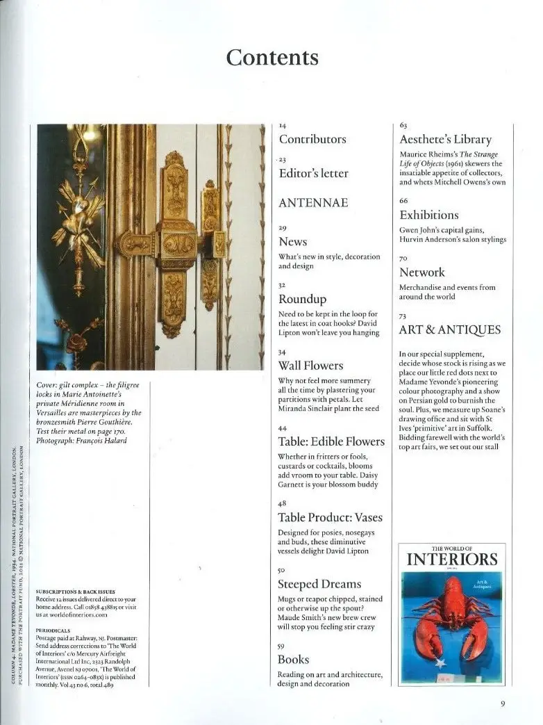 World of Interiors Magazine, Home Décor, Maurice Rheims, Gwen John, June 2023 - image 2 | Free standard UK delivery included | Discount Quality Products