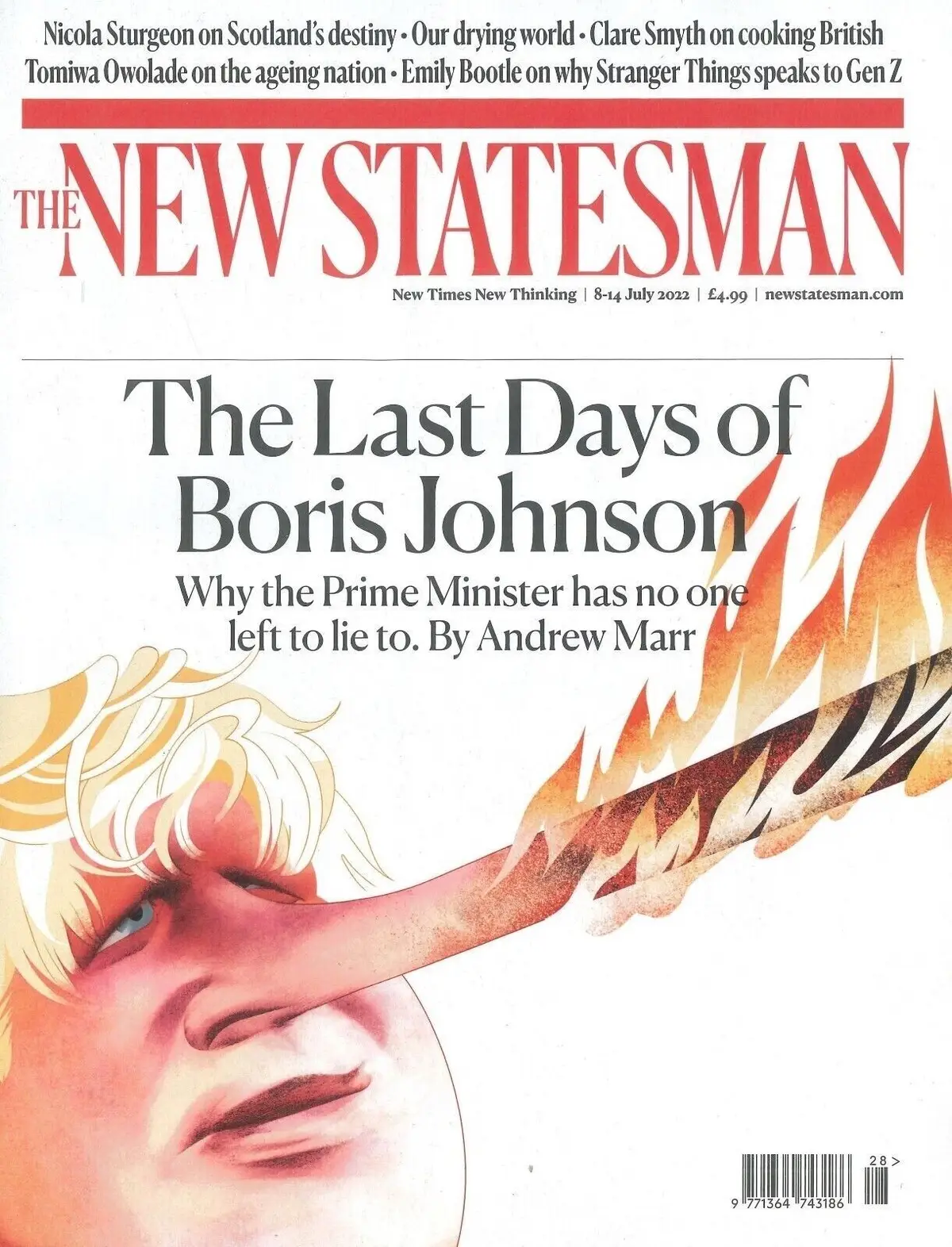 New Statesman Magazine, Boris Johnson, Nicola Sturgeon, Stranger Things, 14.7.22