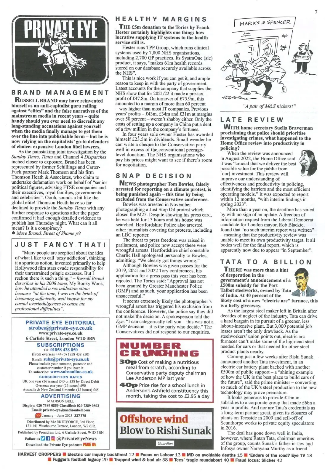Private Eye Magazine, Russell Brand Allegations, Princess Kate, Sunak, 22.9.23 - image 2 | Free standard UK delivery included | Discount Quality Products