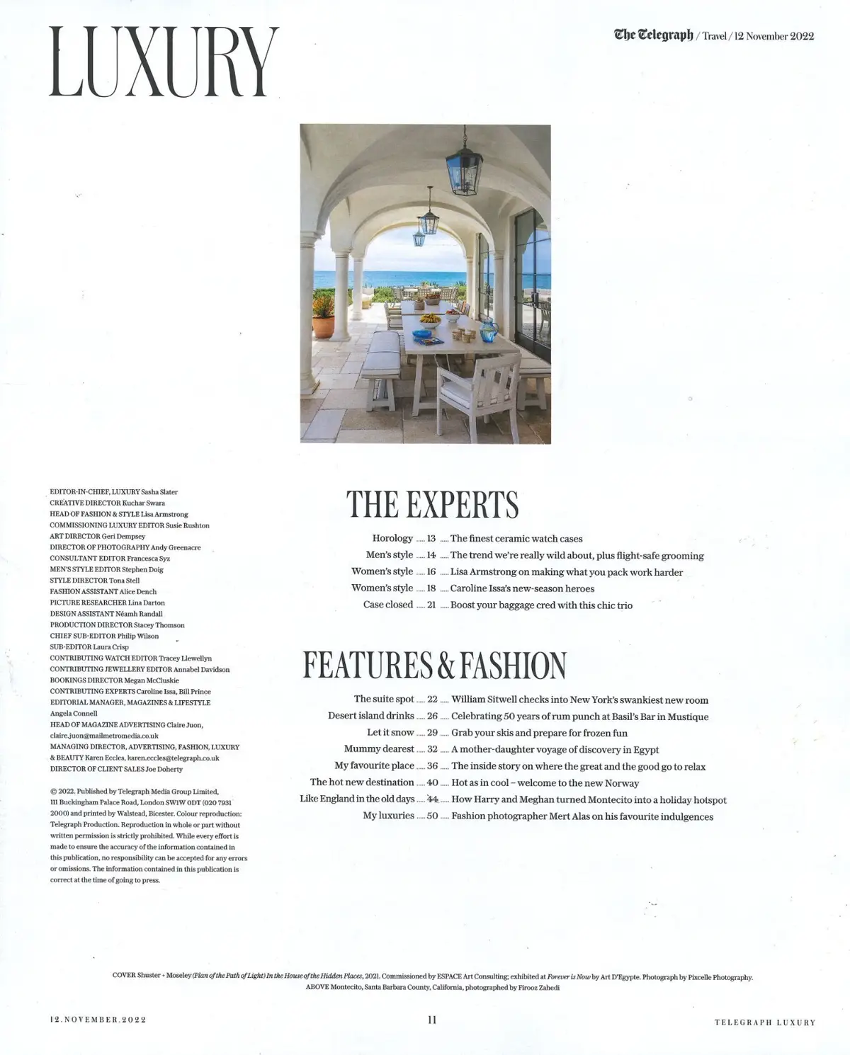 Telegraph Luxury Magazine: Egypt Voyage, Harry & Meghan, Mert Alas, 12.11.22 - image 2 | Free standard UK delivery included | Discount Quality Products