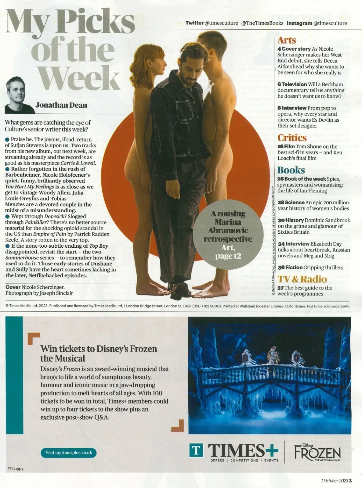 Sunday Times Culture Magazine Nicole Scherzinger David Beckham Es Devlin 1.10.23 - image 2 | Free standard UK delivery included | Discount Quality Products