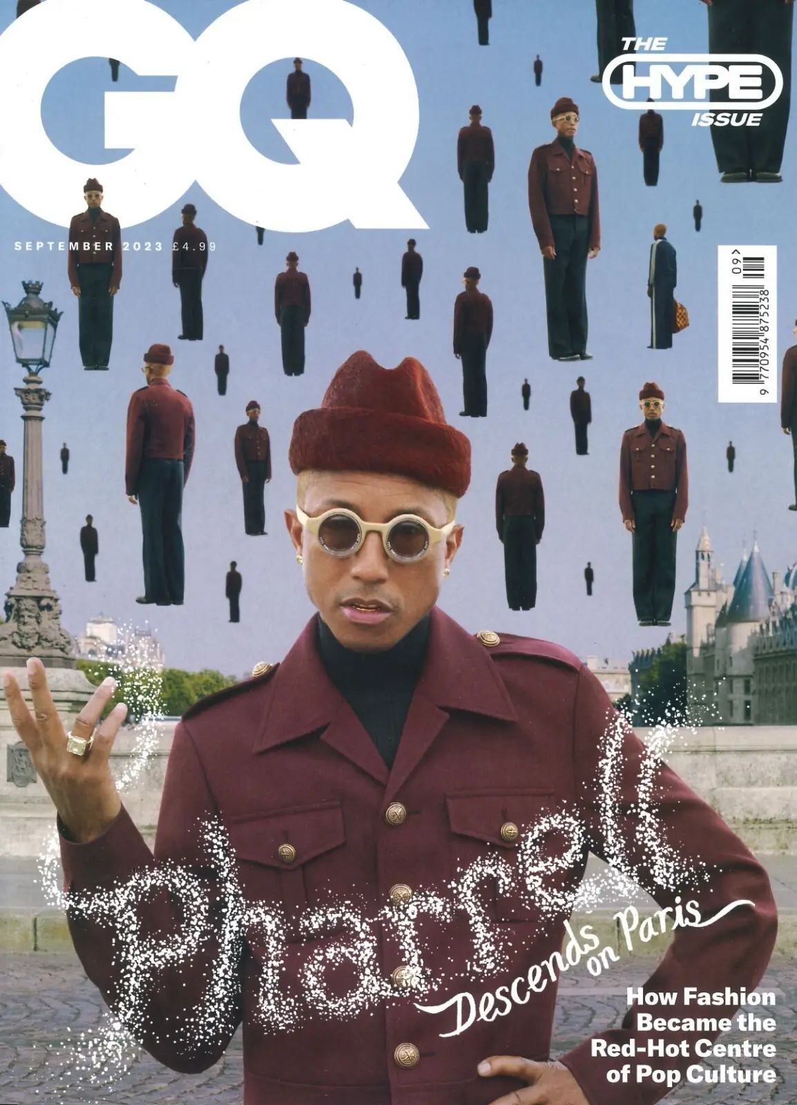 GQ Hype Magazine, Pharrell Williams, Harris Dickinson, Salmon Dials, Sept 2023