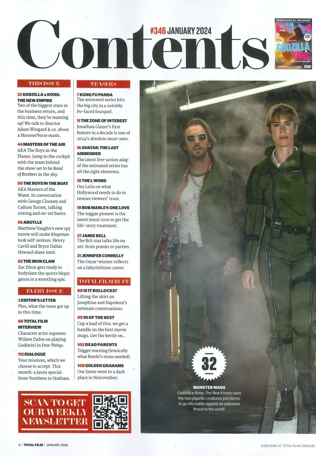 Total Film Magazine: Godzilla x Kong New Empire, Zac Efron, Spielberg, Jan 2024 - image 2 | Free standard UK delivery included | Discount Quality Products