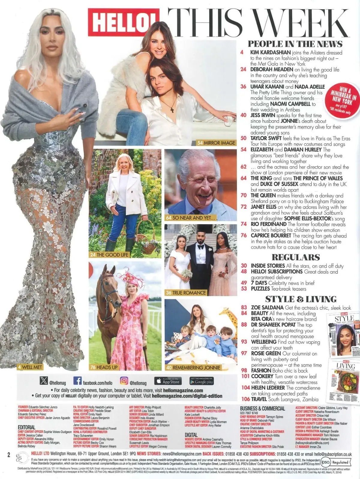 HELLO! Magazine: Liz & Damian Hurley, King Charles, Taylor Swift, Kim K, 20.5.24 - image 2 | Free standard UK delivery included | Discount Quality Products