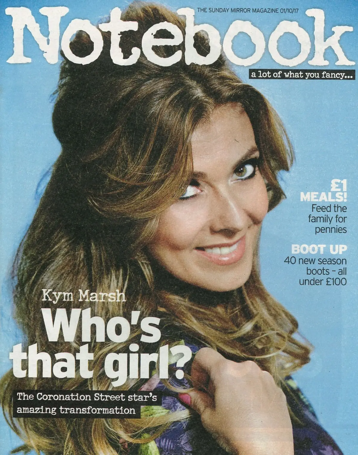 Sunday Mirror Notebook Magazine: Kym Marsh, Nadiya Hussain, Fashion, 1.10.17 - Free standard UK delivery included | Discount Quality Products