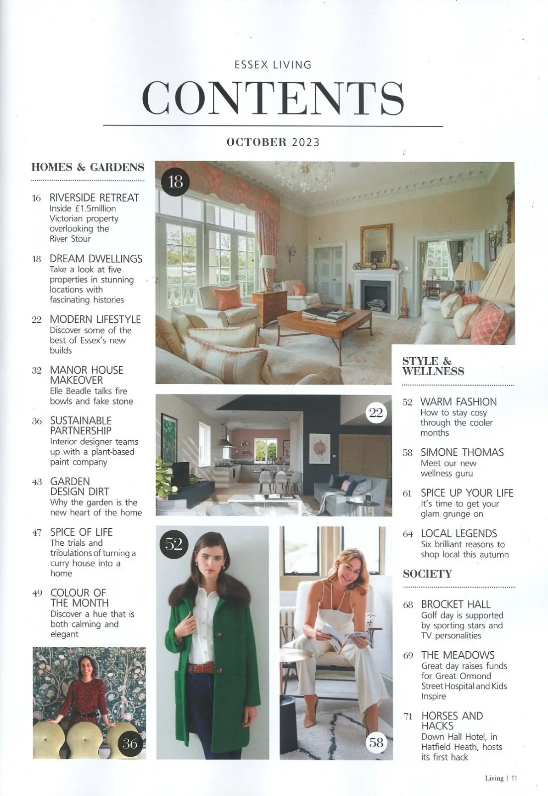 Essex Living Magazine: Karren Brady, Jamie Oliver, Homes & Gardens, Oct 2023 - image 2 | Free standard UK delivery included | Discount Quality Products