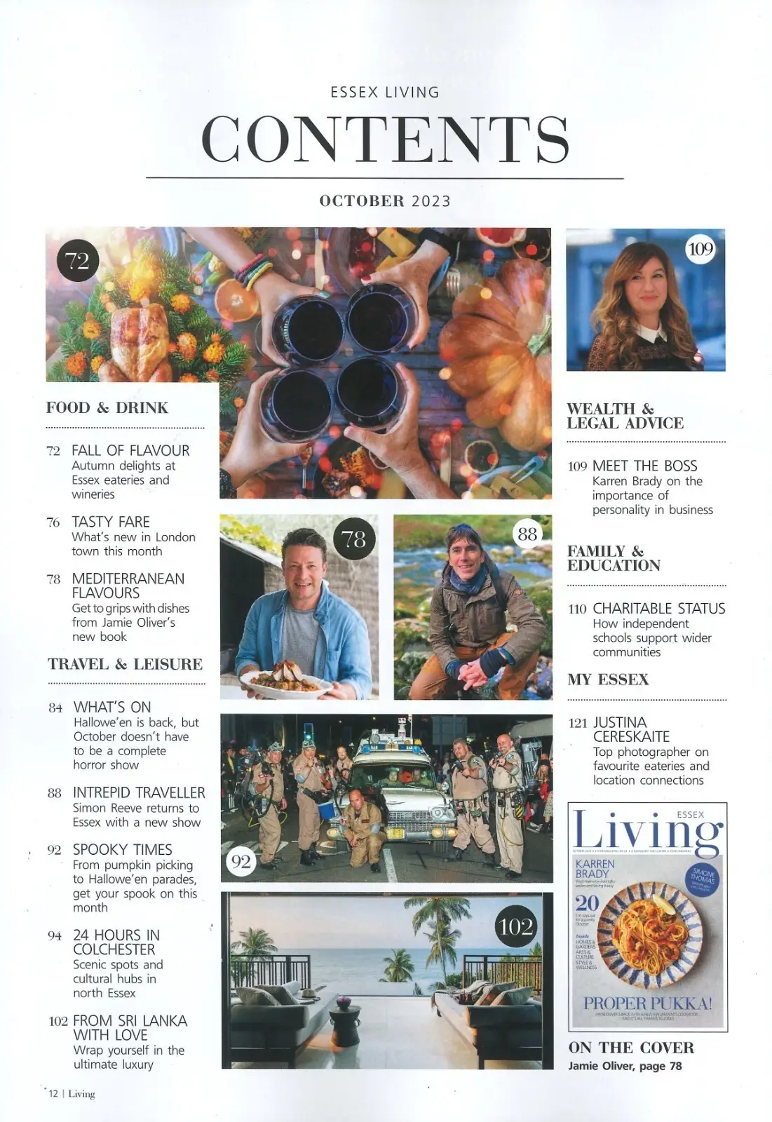 Essex Living Magazine: Karren Brady, Jamie Oliver, Homes & Gardens, Oct 2023 - image 3 | Free standard UK delivery included | Discount Quality Products