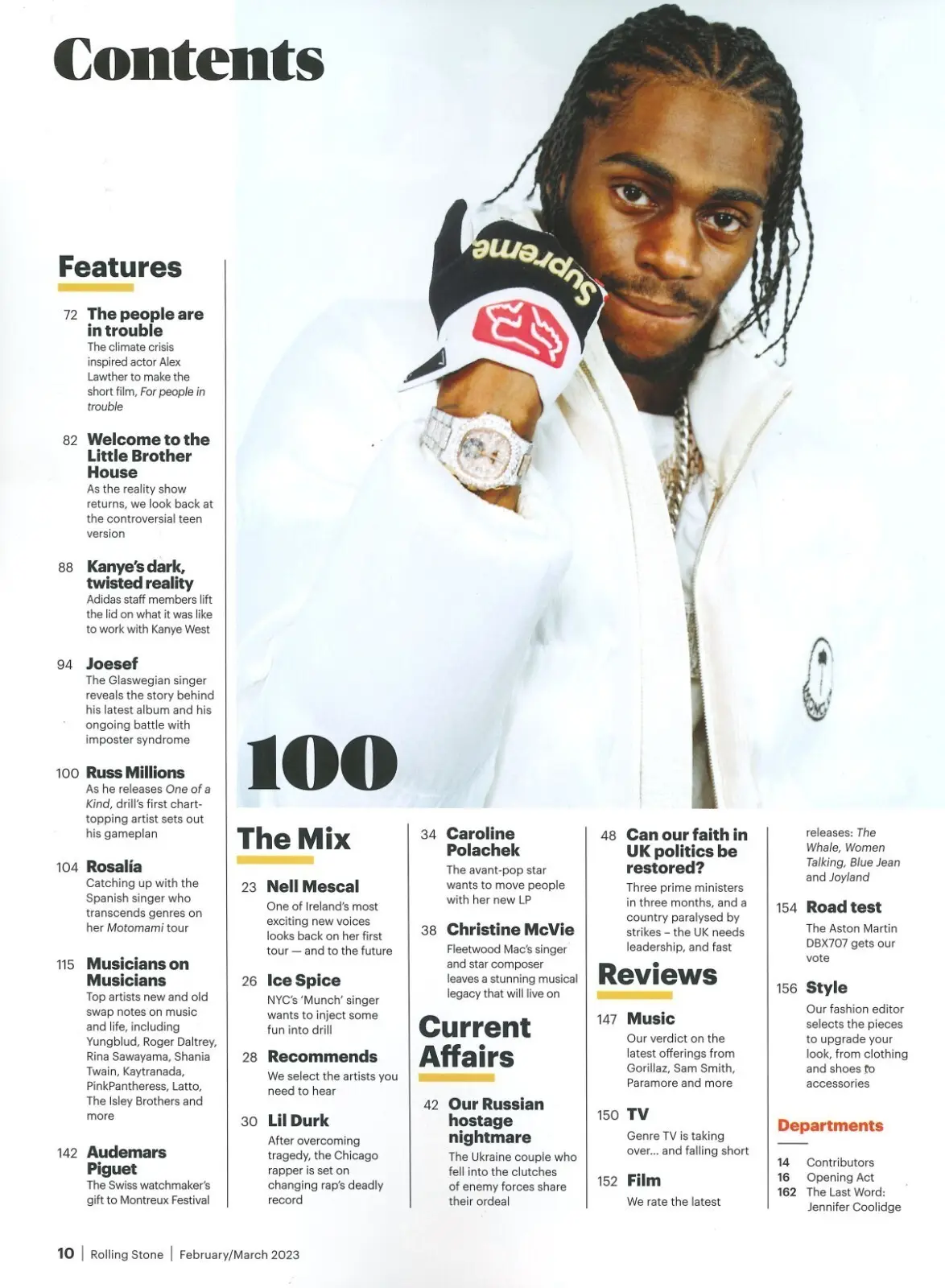 Rolling Stone Magazine, Sam Smith, Raye, Kanye West, Rosalia, Feb/March 2023 - image 3 | Free standard UK delivery included | Discount Quality Products