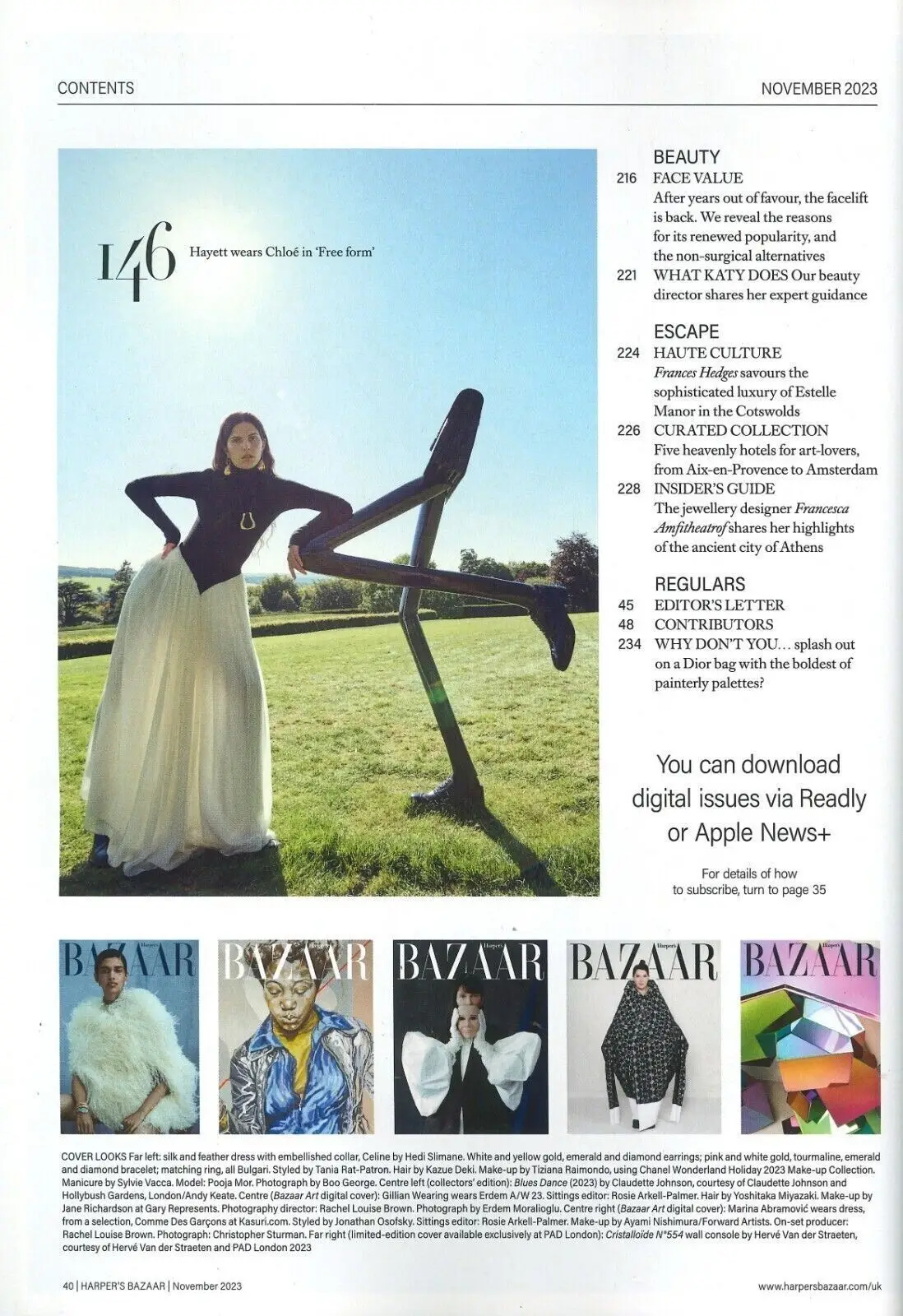 Harper's Bazaar Magazine: Victoria Beckham, Gillian Wearing, Es Devlin, Nov 2023 - image 4 | Free standard UK delivery included | Discount Quality Products