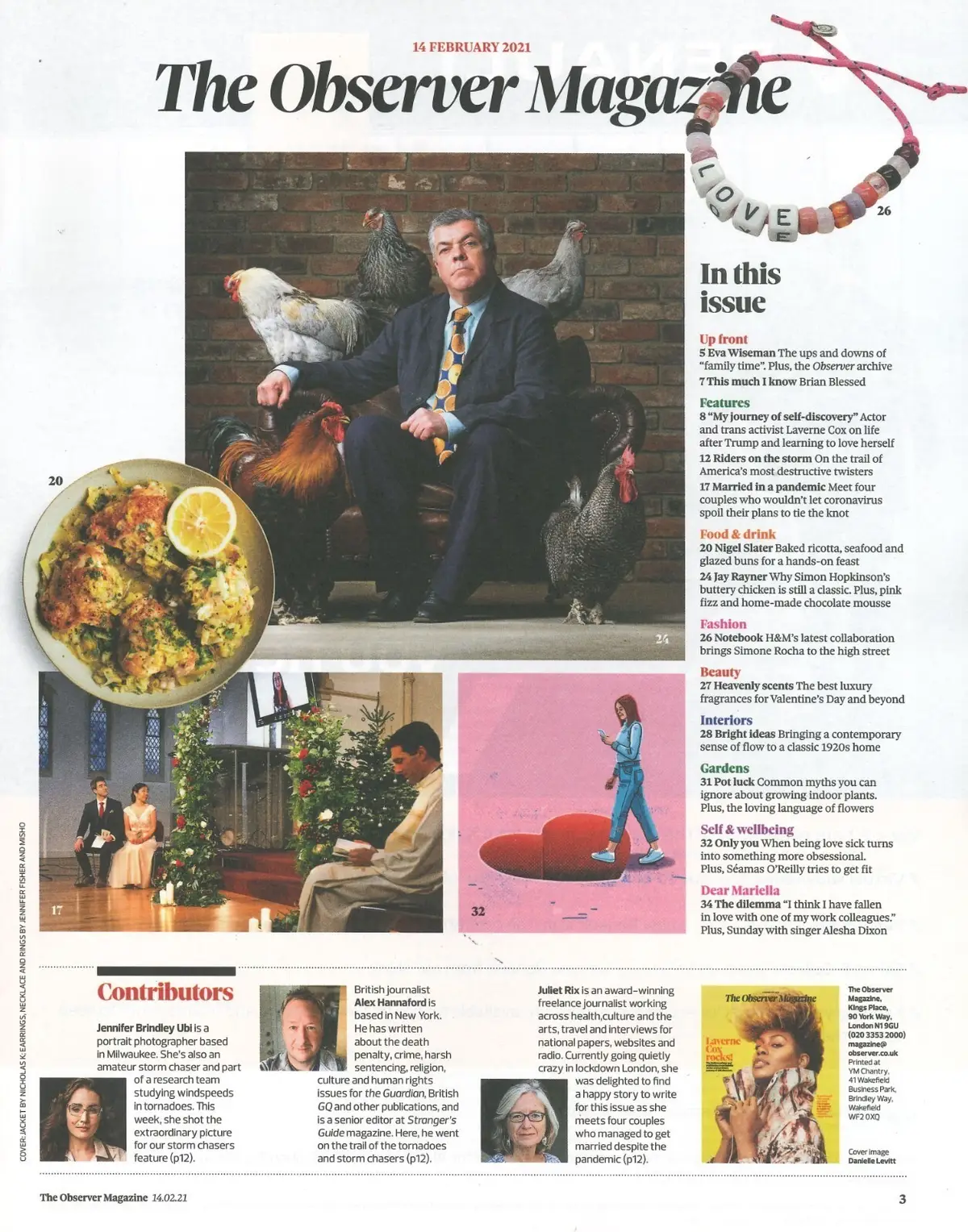 Observer Magazine: Laverne Cox, Brian Blessed, Alesha Dixon, Fashion, 14.2.21 - image 2 | Free standard UK delivery included | Discount Quality Products