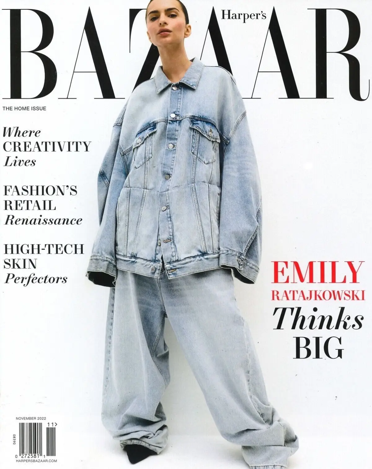 Harper's Bazaar USA Magazine, Emily Ratajkowski, Chiuri, Dior, Fashion, Nov 2022